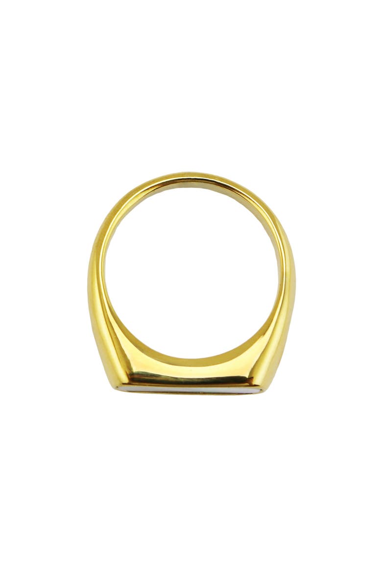 Gender Inclusive Mother-of-Pearl Ring, Alternate, color, GOLD/YELLOW