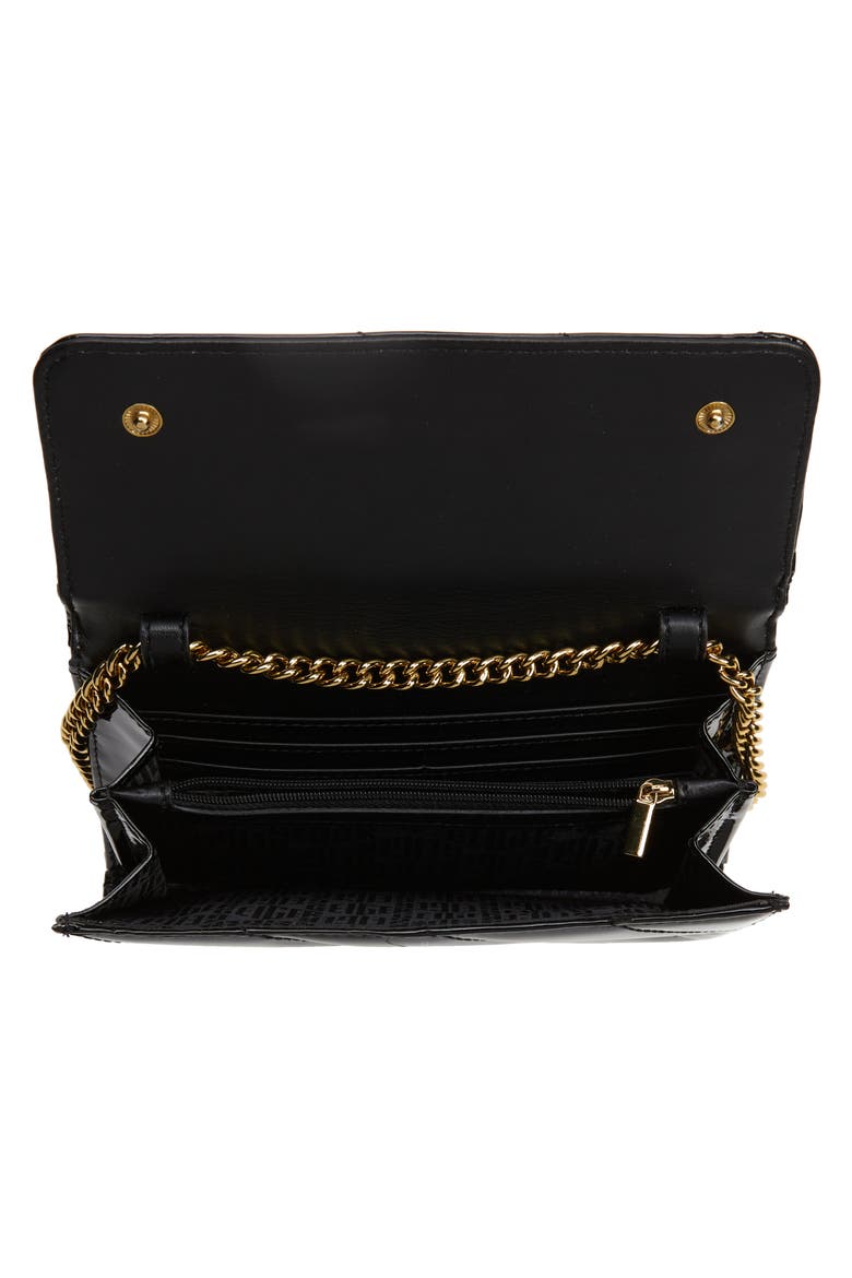 Soho Leather Wallet on a Chain, Alternate, color, BLACK