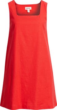 Open Edit Linen Blend Shift Dress