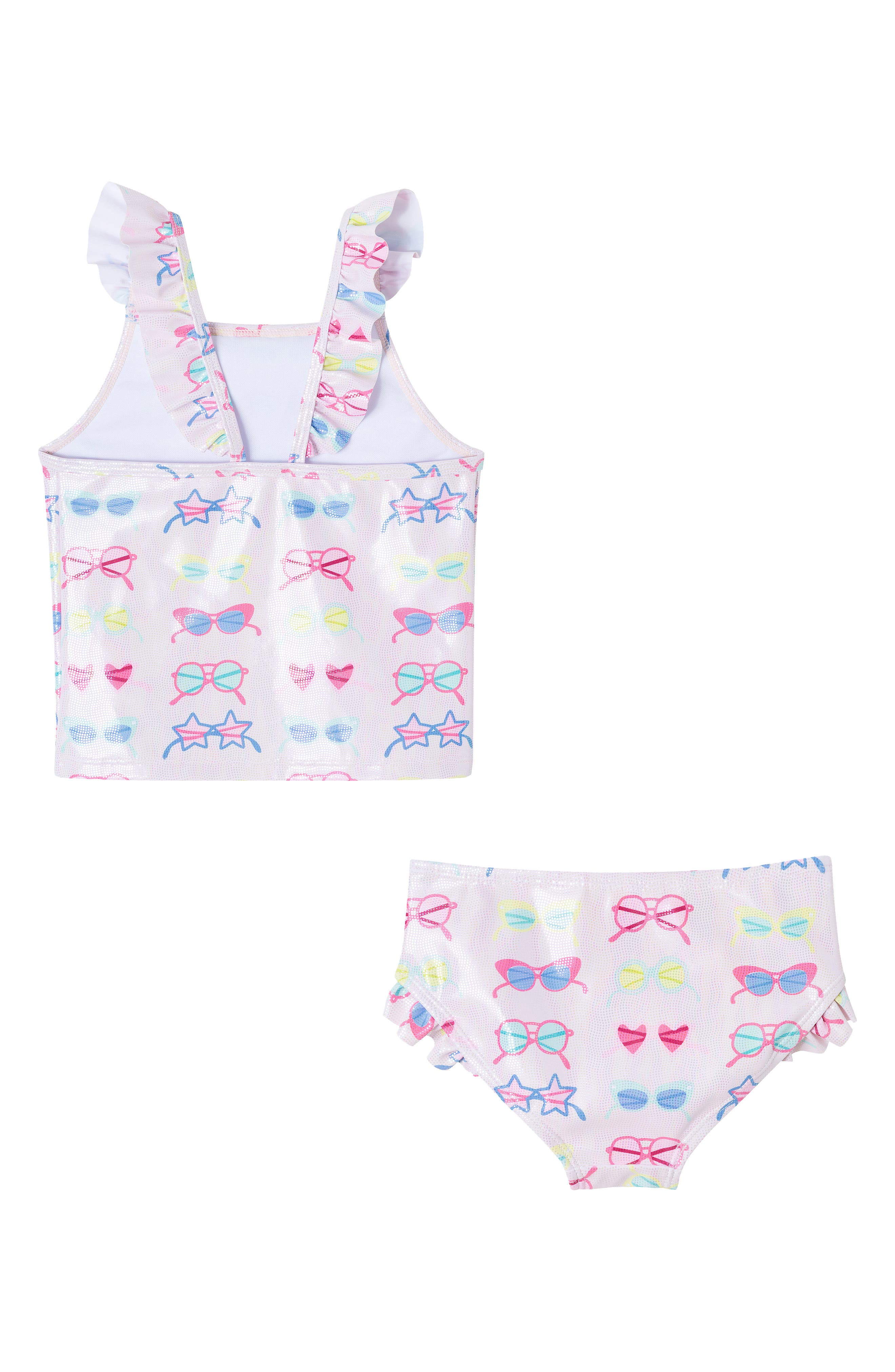 Andy & Evan Kids' Foil Sunglasses Two-Piece Swimsuit | Nordstrom