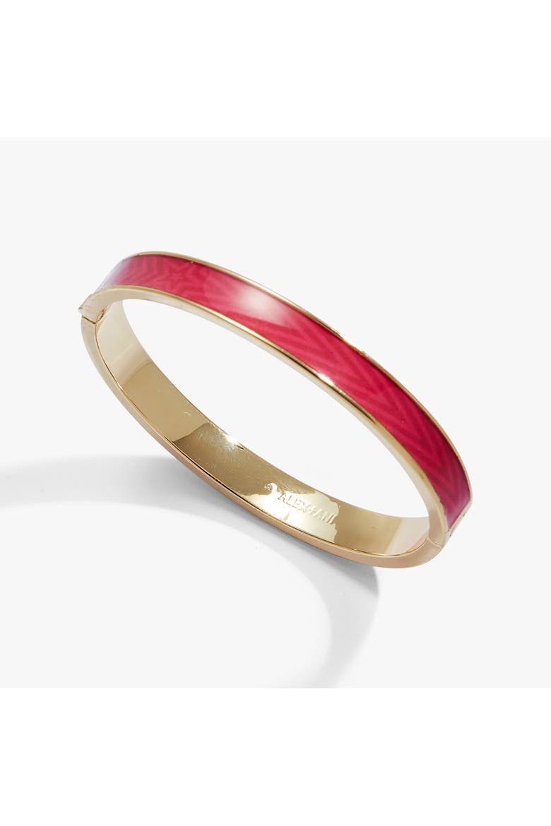 American Girl® Classic Printed Hinge Bangle, Main, color, Gold