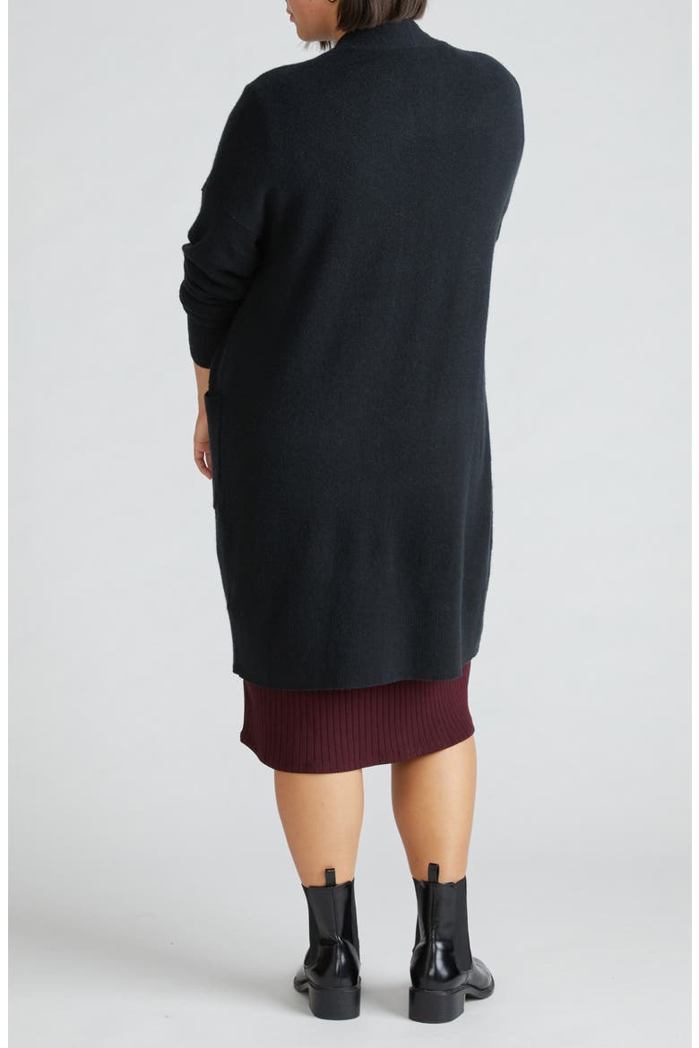 Open Front Duster, Alternate, color, BLACK