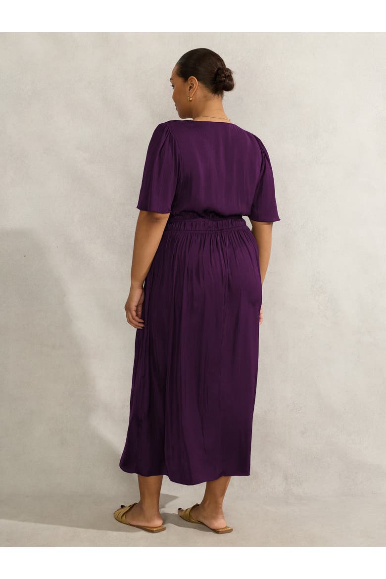 V-Neck Flutter Sleeve Dress, Alternate, color, Purple
