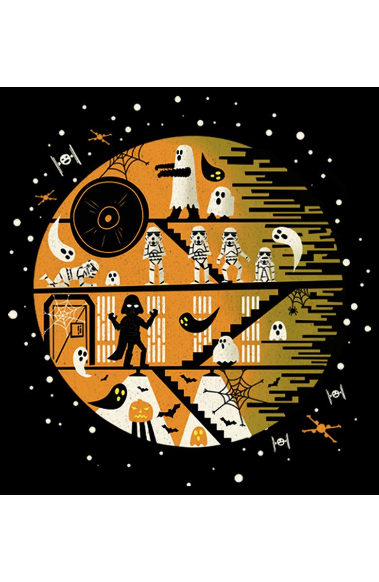 Star Wars Boy's Star Wars Halloween Death Star  Graphic T-Shirt, Alternate, color, Black