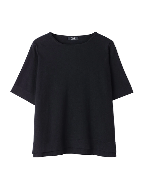 Box-Cut Cotton Silk Cashmere Blend T-Shirt