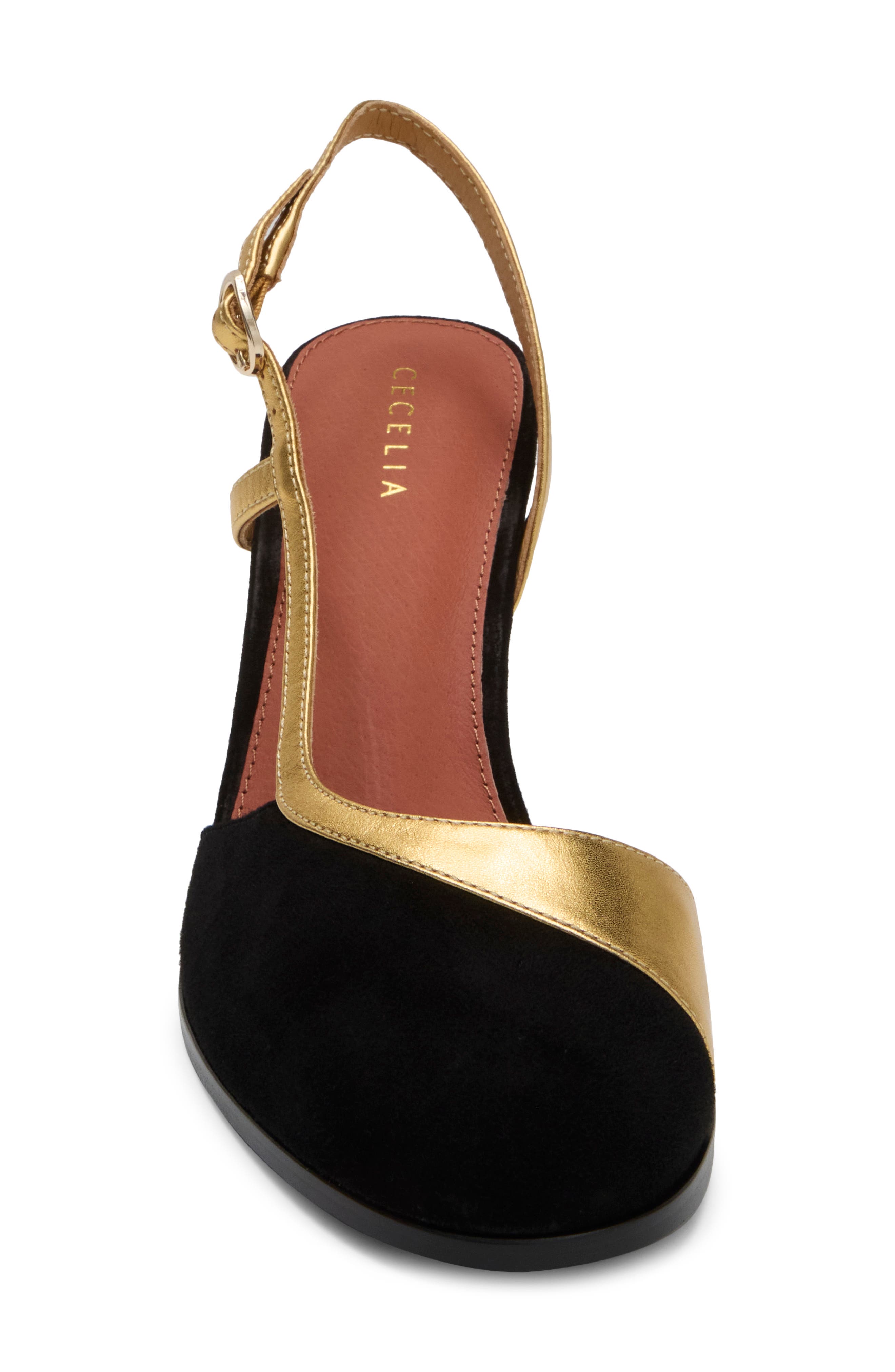 Sophia Slingback Pump, Alternate, color, BLACK/ GOLD