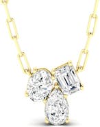 Everlee Multi Shape Cluster Lab Diamond Necklace in 14K