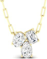 Everlee Multi Shape Cluster Lab Diamond Necklace in 14K