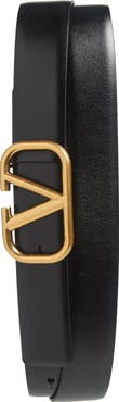 Valentino Garavani VLOGO Buckle Leather Belt