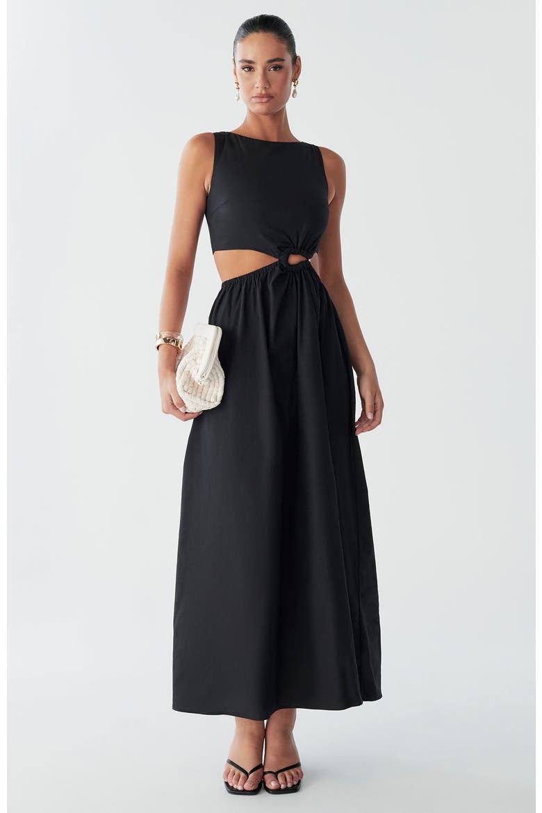Maria Maxi Dress, Alternate, color, Black
