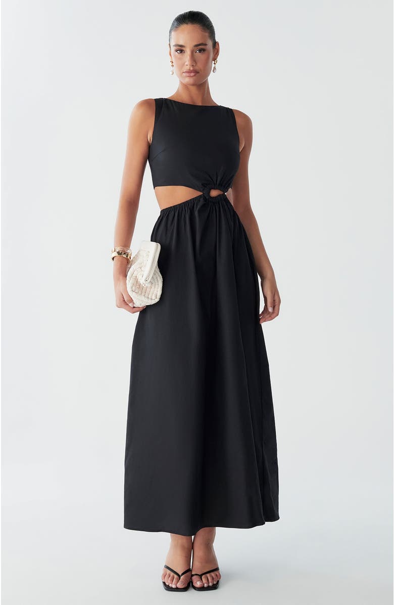 BWLDR Maria Maxi Dress, Alternate, color, Black