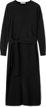 MANGO Knot Long Sleeve Knit Dress