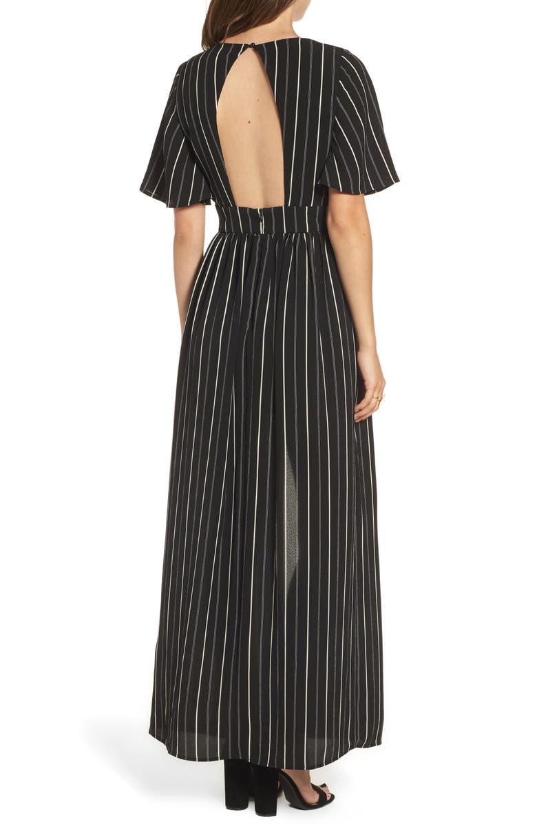 Socialite Stripe Maxi Romper, Alternate, color, 