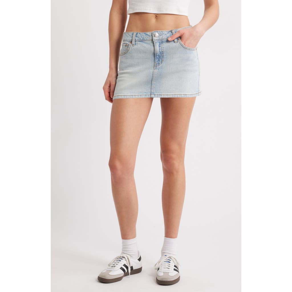 Pacsun Joanie Stretch Denim Miniskirt In Blue