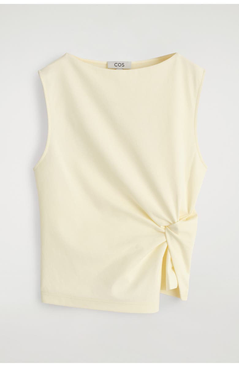 COS Twist-Detail Top, Alternate, color, Butter Yellow
