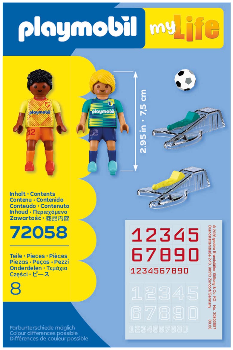 Soccer Players 72058 8-Piece Playset, Alternate, color, MULTI