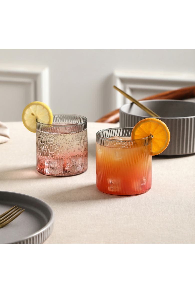 Haven Glassware 8-Piece Set, Borosilicate Glass, Alternate, color, Grey