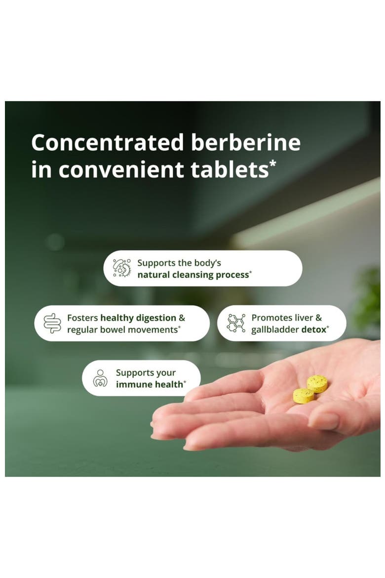Concentrated Berberine Intestinal Support Supplement 180 Tablets, Alternate, color, None