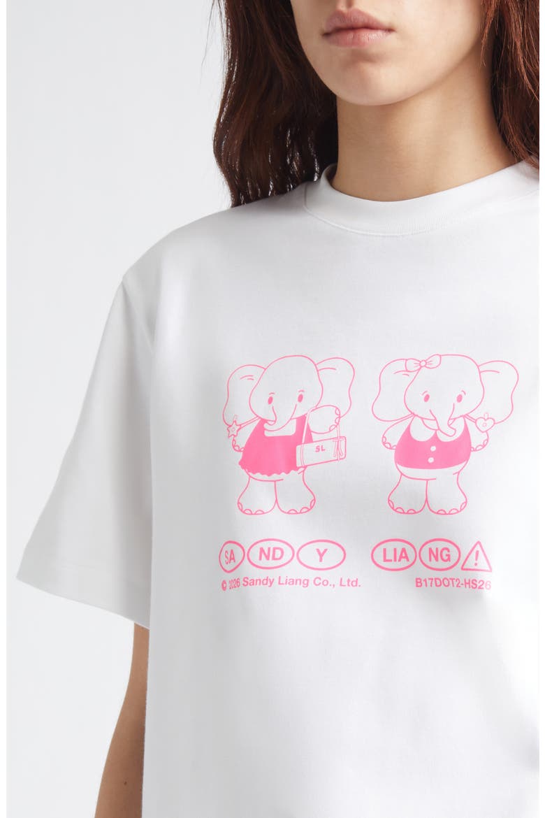 Peanut Boxy Cotton Graphic T-Shirt, Alternate, color, WHITE