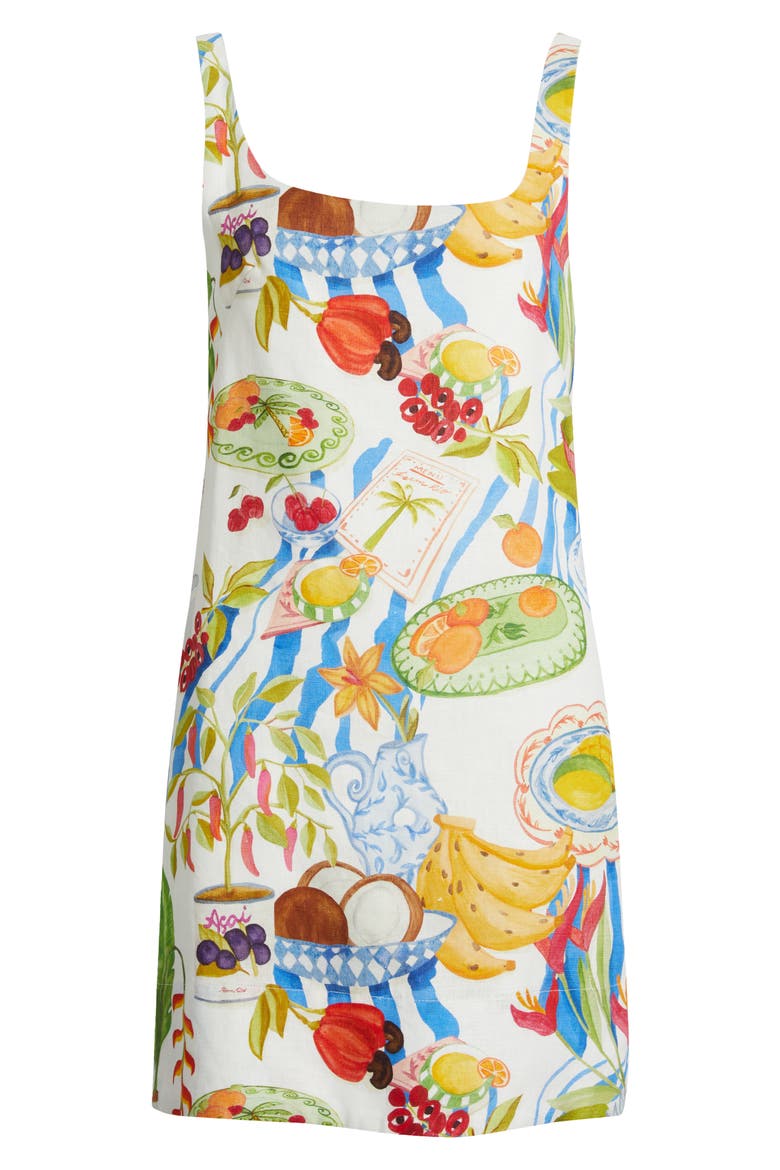 Fresh Table Linen Minidress, Alternate, color, WHITE MULTI PRINT