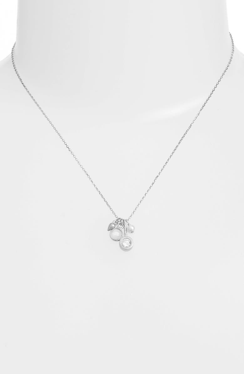 Dogeared All Good Things Moonstone Pendant Necklace, Alternate, color,