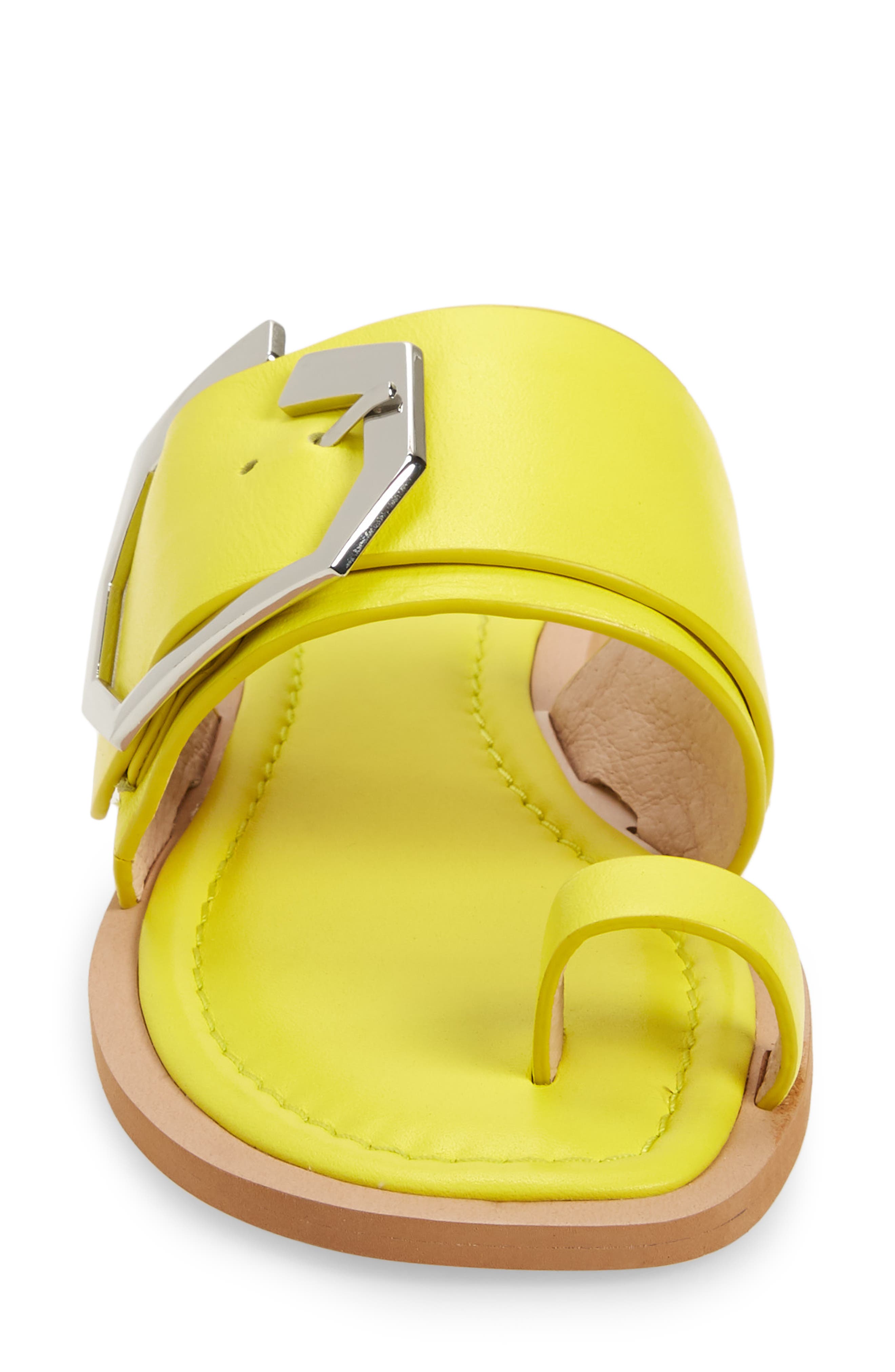 Altan Sandal, Alternate, color, FLUORESCENT YELLOW LEATHER