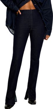 Good American Super High Waist Denim Flare Pants