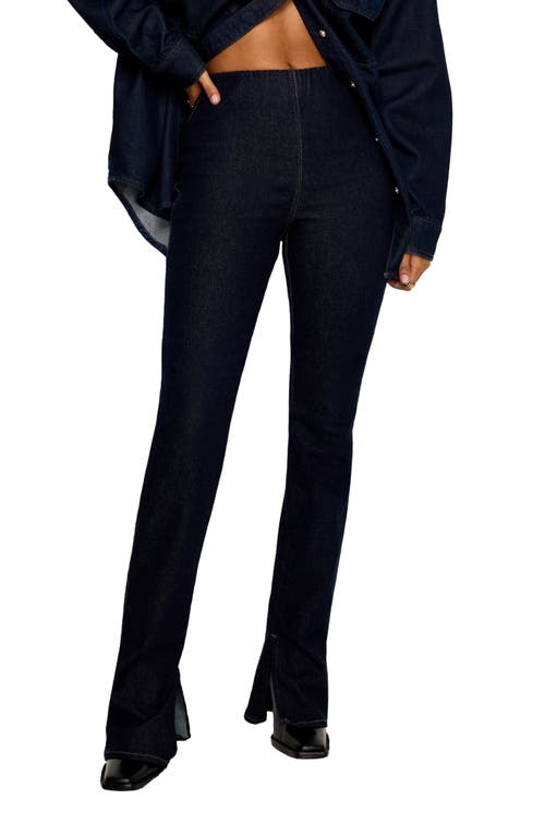 Good American Super High Waist Denim Flare Pants In Black