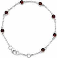 Zuvan January Birthstone Bracelet Garnet