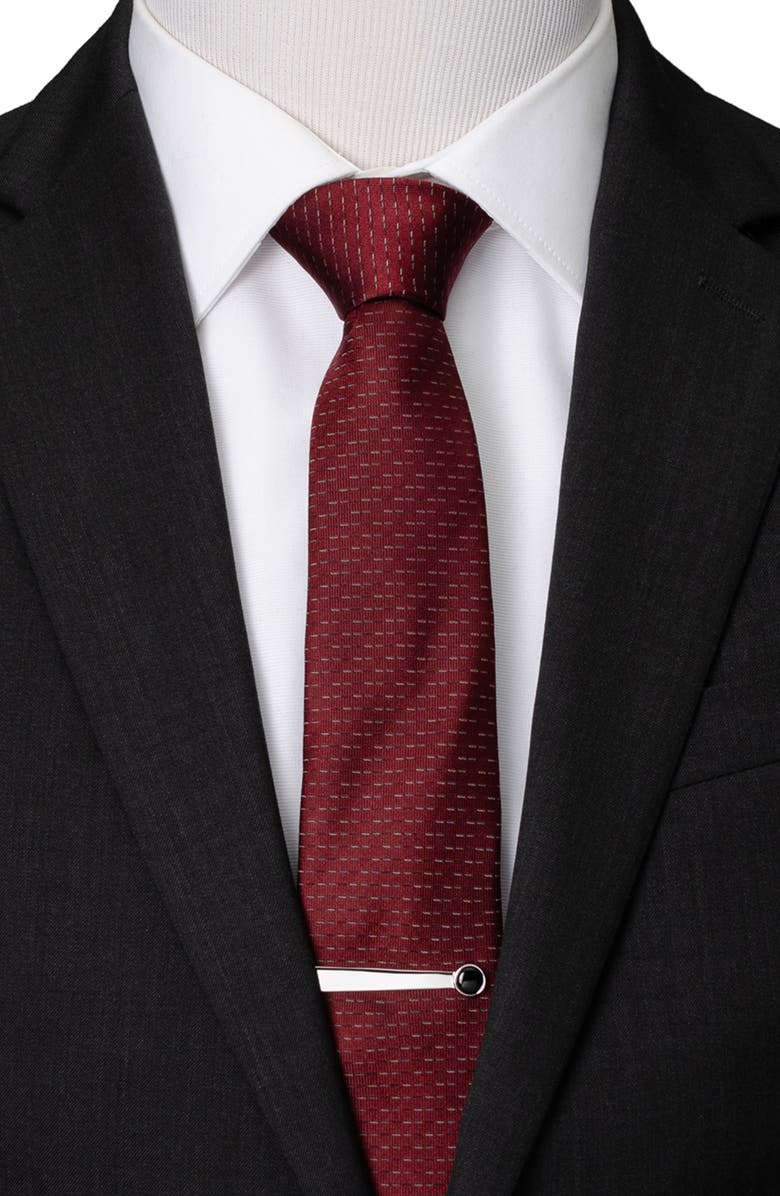 Cufflinks, Inc. I Love You Onyx Tie Bar, Alternate, color, Silver