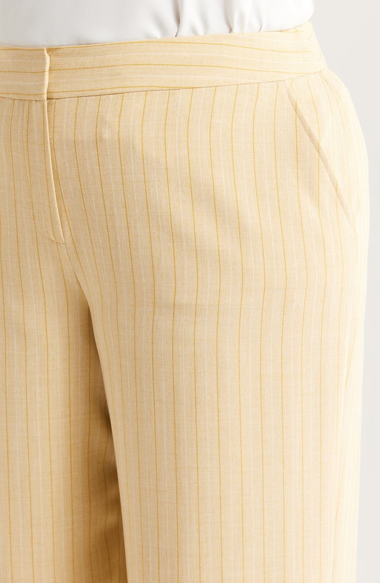 Tahari ASL Stripe Wide Leg Pants, Alternate, color, Ochre