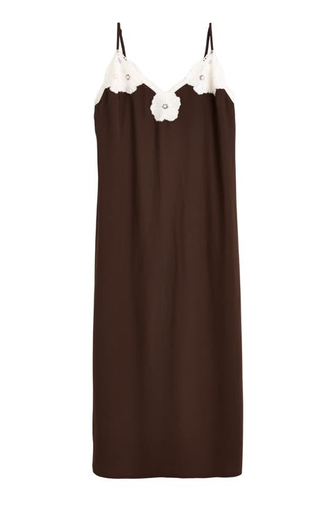 V-Neck Midi Slipdress