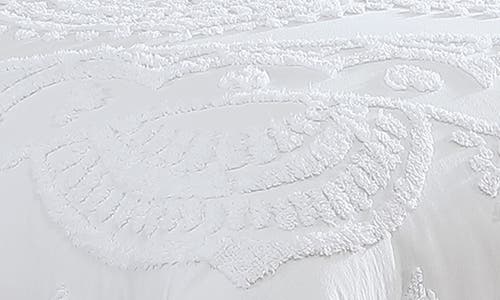 Beatrice Home Fashions Lotus Chenille Comforter In White