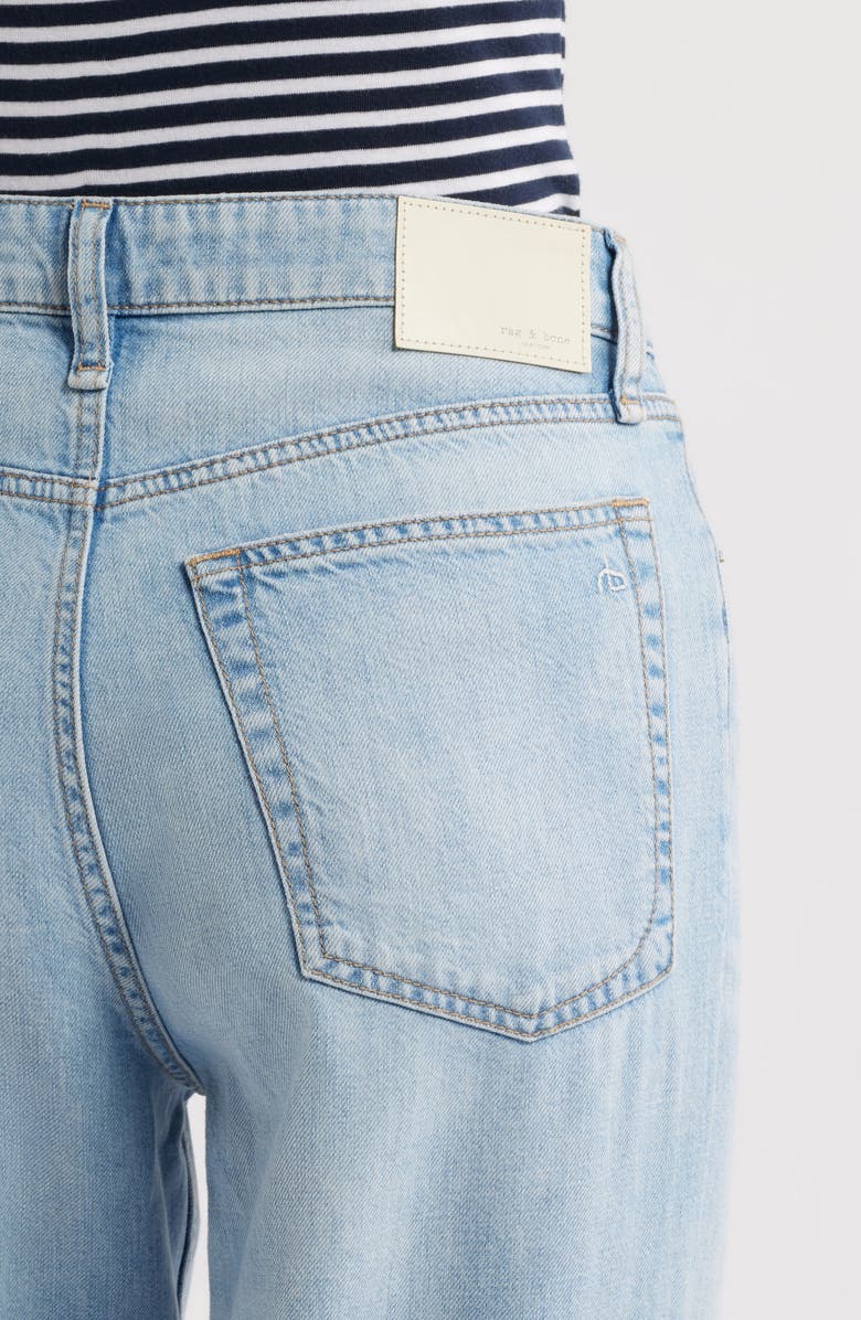 rag & bone Featherweight Logan Mid Rise Wide Leg Jeans, Alternate, color, Greenport