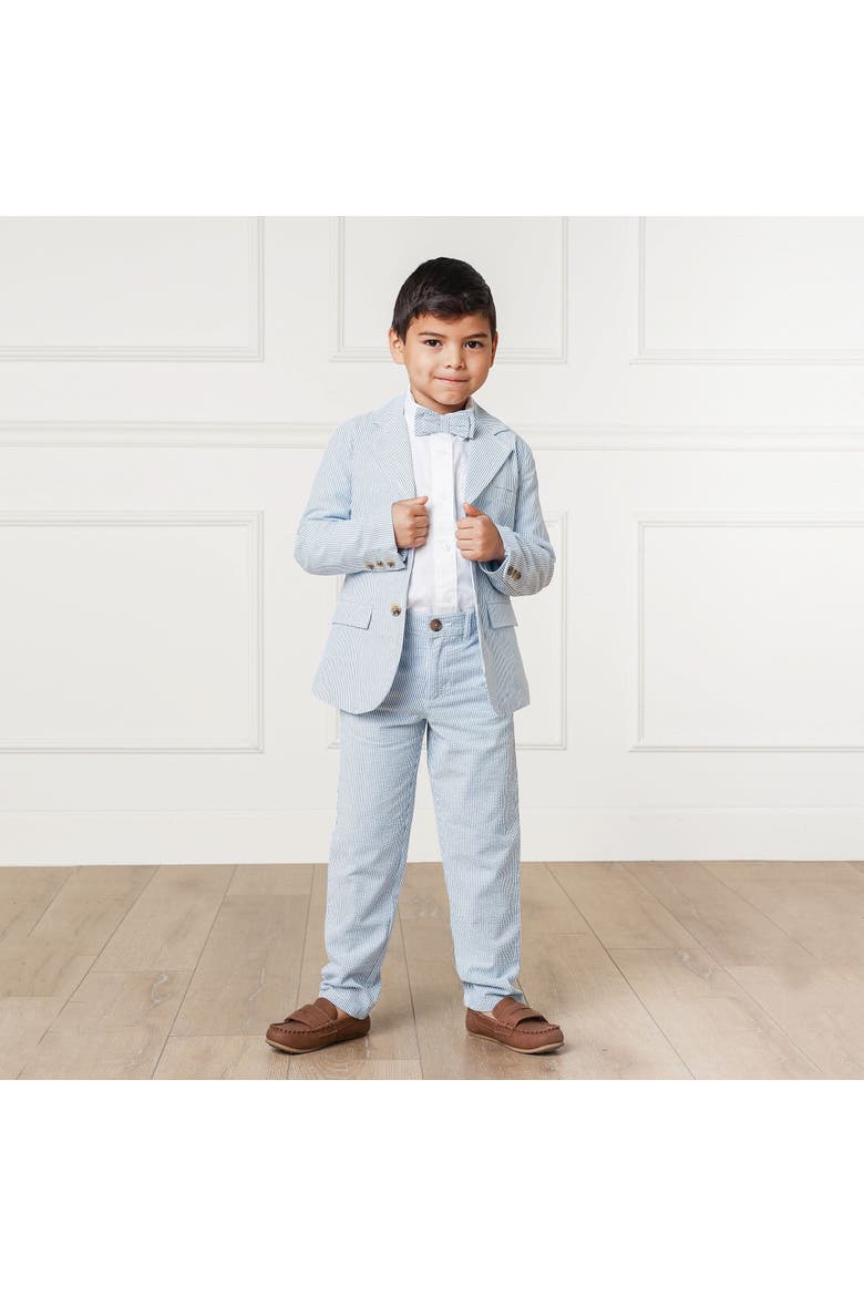 Boys' Organic Seersucker Suit Pant, Kids, Alternate, color, Blue Seersucker