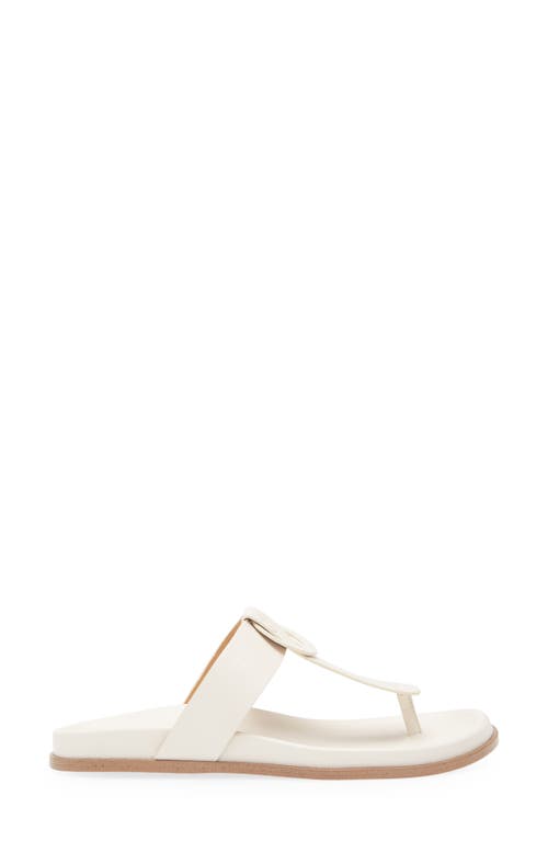 Korks Audie Thong Sandal In White