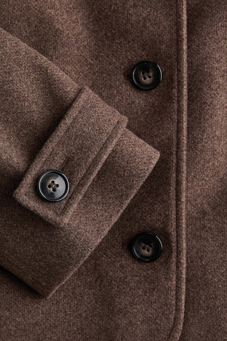 Short Funnel-Collar Jacket, Alternate, color, Dark taupe