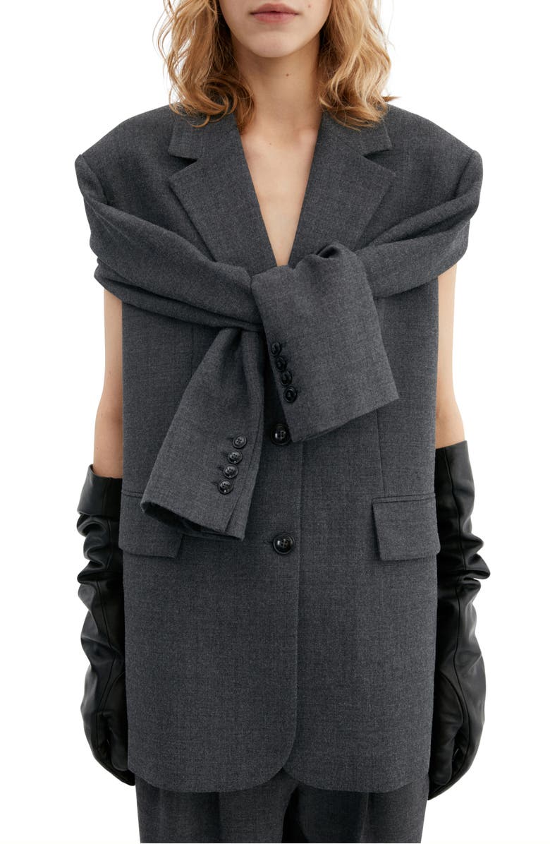 MANGO Zip Sleeve Blazer, Main, color, 