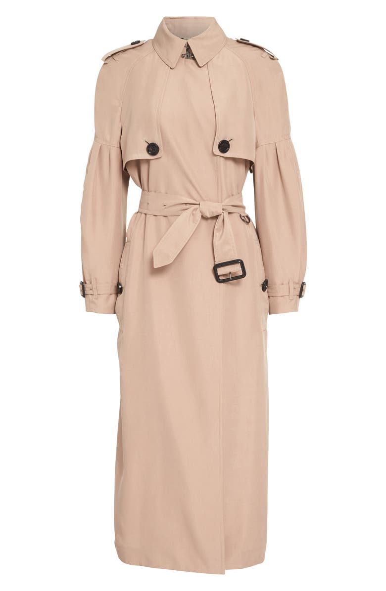 Burberry Maythorne Mulberry Silk Trench, Alternate, color, 