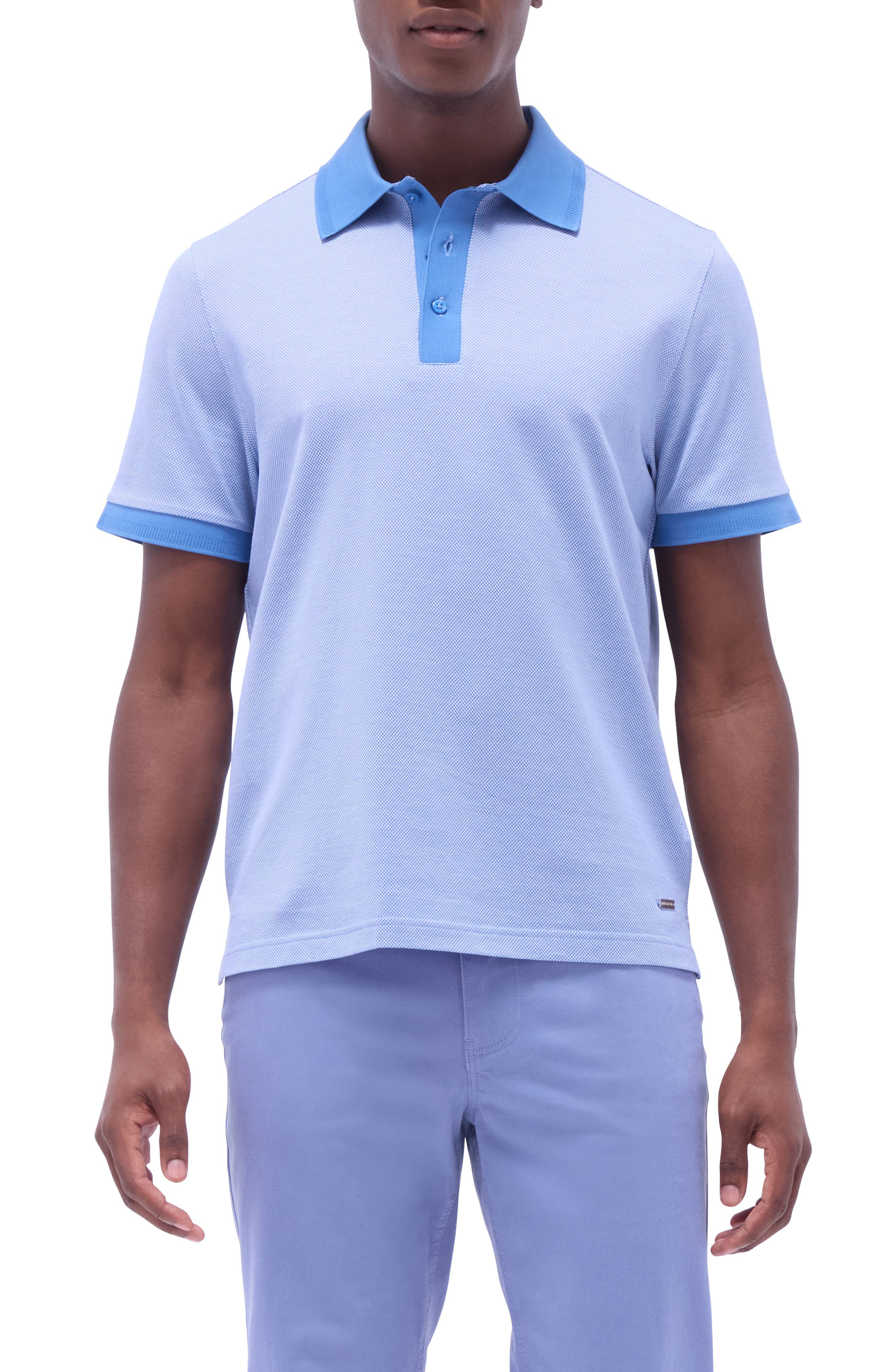 Bugatchi Tipped Cotton Piqué Polo