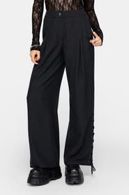Disturbia Devon Lace Up Wide Leg Trouser