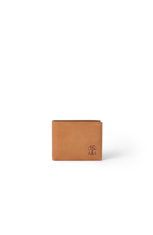 Brunello Cucinelli Nubuck Wallet In Brown