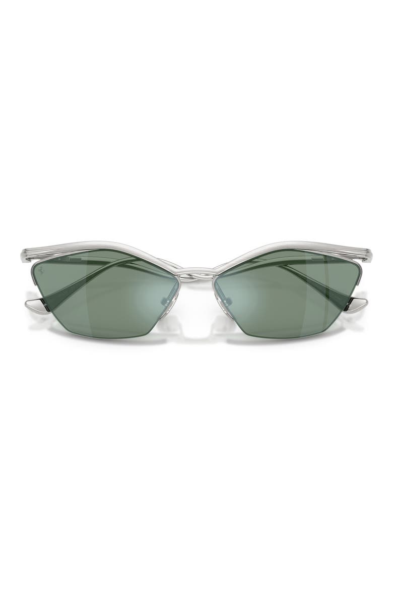 59mm Cat Eye Sunglasses, Alternate, color, SILVER BRUSHED / LIGHT BLUE