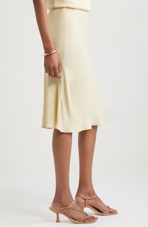 NORDSTROM NORDSTROM BIAS CUT SATIN MIDI SKIRT 