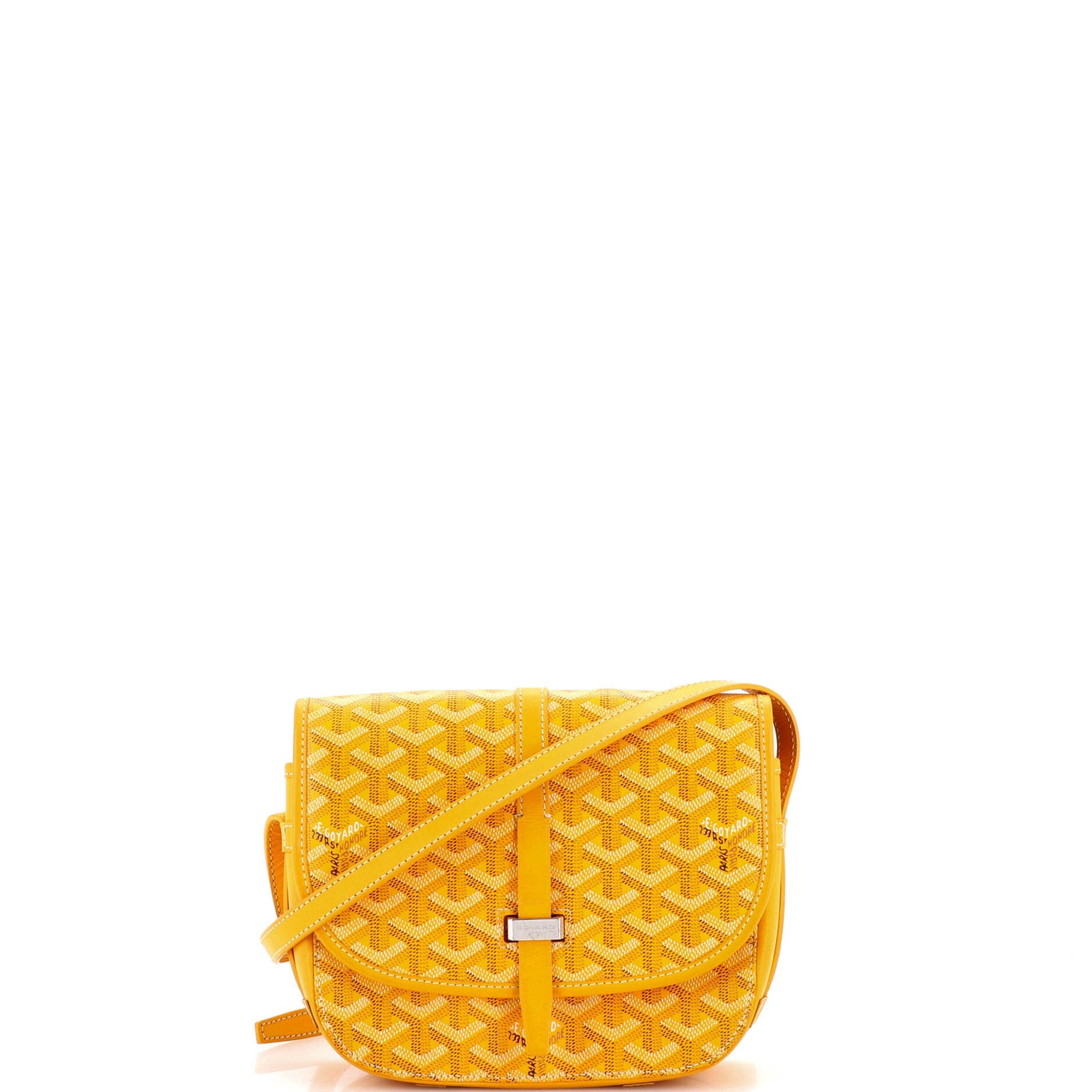 Pre-Owned Goyard Belvedere II Messenger Bag Coated Canvas PM, Main, color, Orange