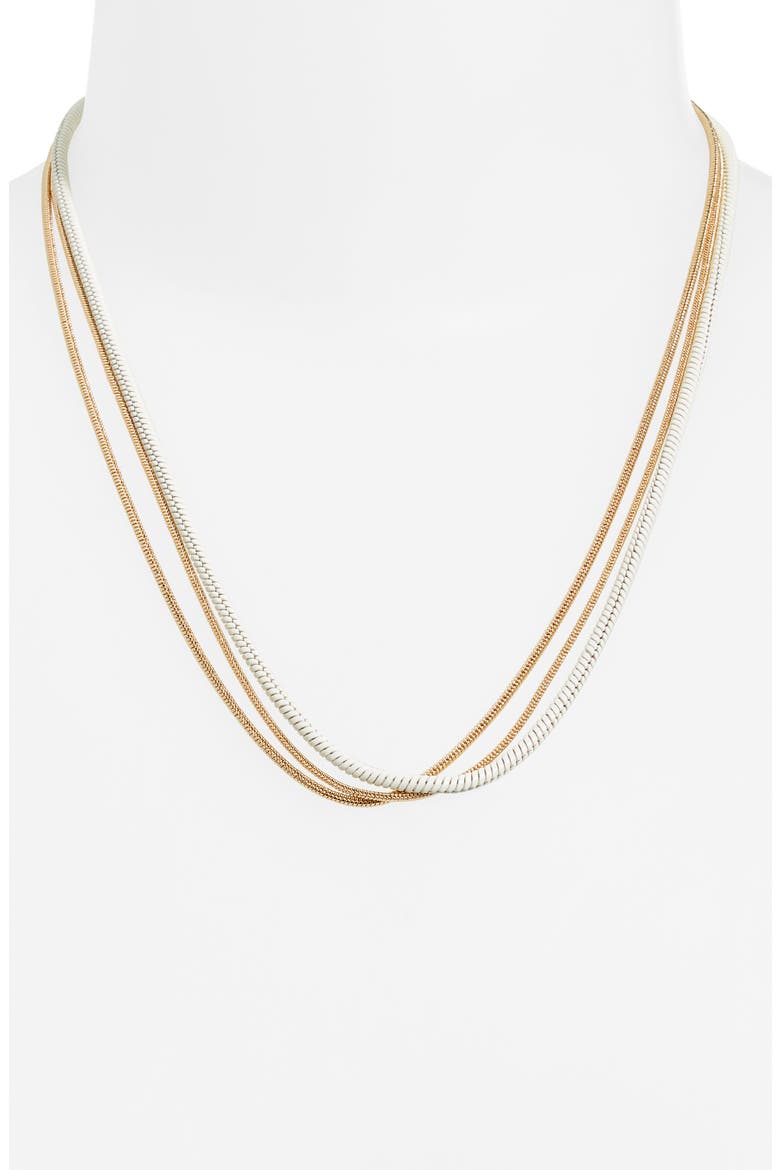 Snake Chain Layered Necklace, Alternate, color, IVORY- GOLD