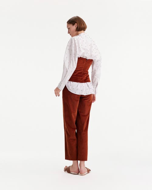 Theo The Label Women's Neutrals / Brown Clotho Corduroy Bootcut Pant In Cinnamon