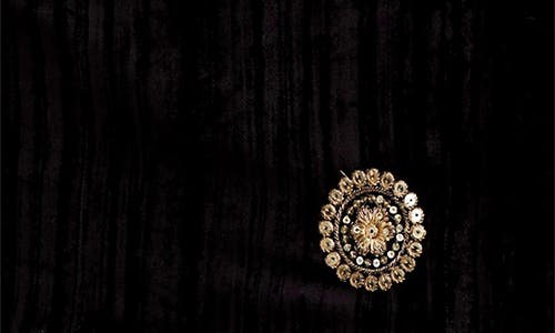 Holichic Nala Embroidered Velve Miniskirt In Black