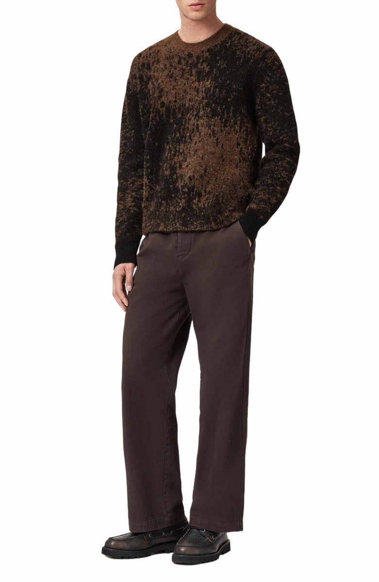 AllSaints Storm Alpaca Blend Crewneck Sweater, Alternate, color, Brown