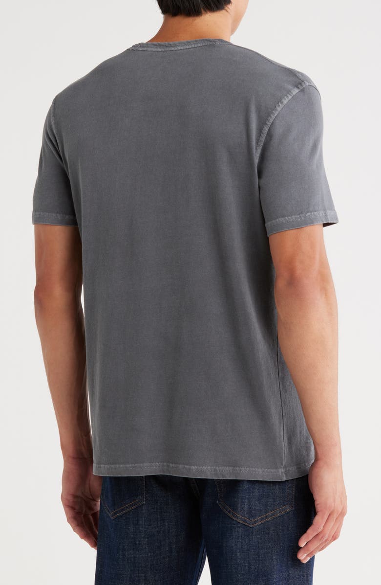 Lucky Brand Burnout Notch Neck T-Shirt, Alternate, color, Iron Gate